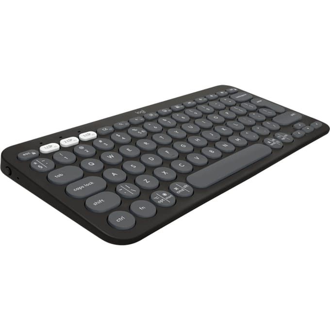 Logitech Pebble Keys 2 K380s Wireless Keyboard - Tonal Graphite - Toetsenbord - Universal - Zwart