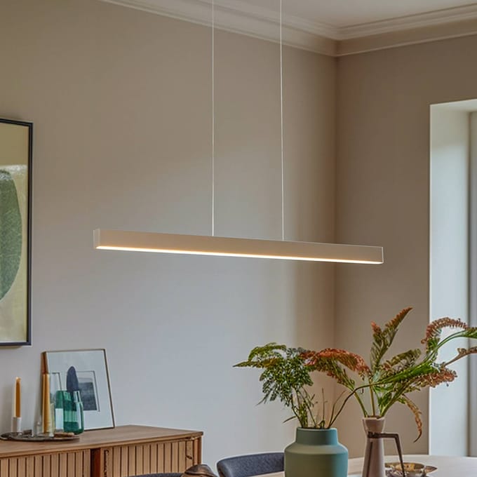 Argon LED hanglamp Broll, crèmewit
