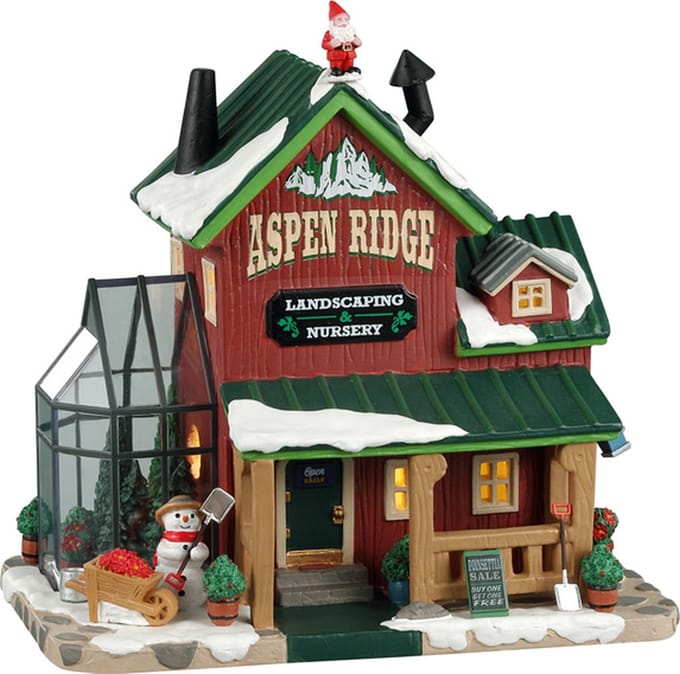 Lemax - 'Aspen Ridge Landscaping & Nursery' - Verlichte Gebouw - Exclusief adapter