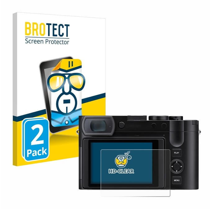 BROTECT - Screenprotector voor Leica Q3 43 - Folie Beschermfolie transparant 2 Stuks