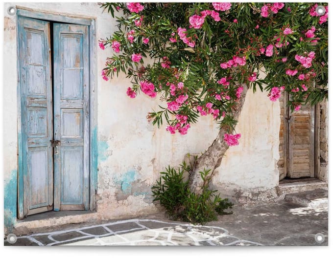Tuinposter Griekse gevel - 60 x 80 - Canvas - REINDERS
