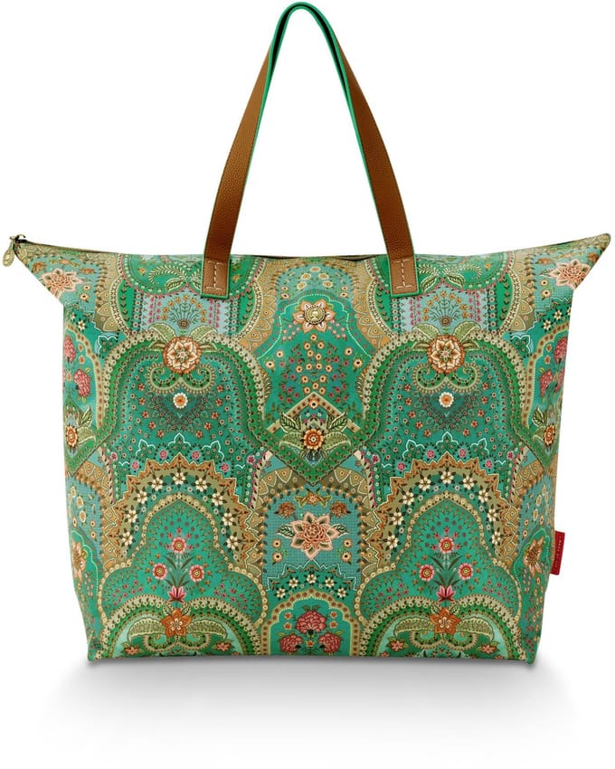 Pip Studio - Tilda Tote Bag Dames - Tas - Jabali - Groen - 66x20x44cm