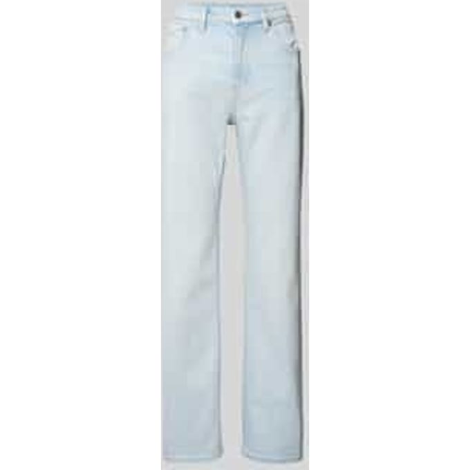 straight fit jeans van katoenmix