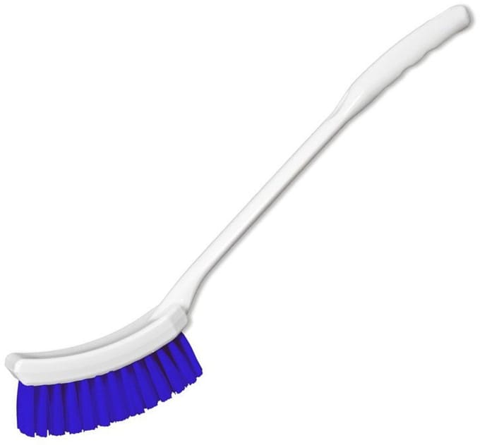 MM Eurotool Hygiene Handborstel Met Lange Steel 40 Centimeter Blauw