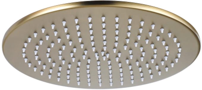 FugaFlow Eccelente Acces Hoofddouche 30cm rond 6mm Geborsteld Messing PVD (Goud)