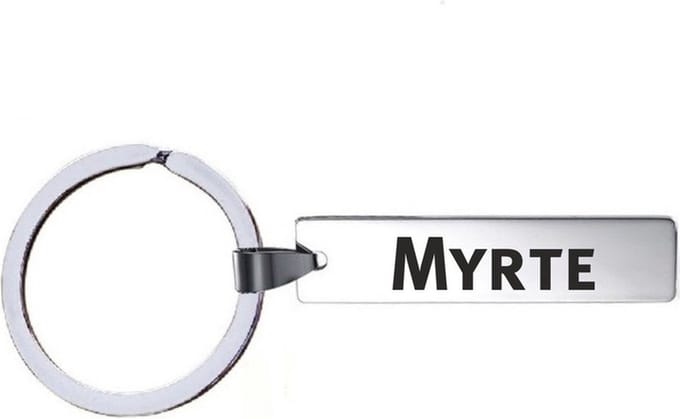 Sleutelhanger Met Naam - Myrte - RVS
