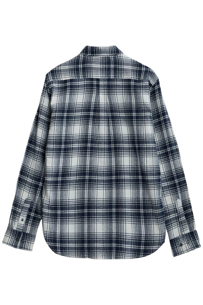 French Connection Scot Flannel Ls Ecru/marine Größe: S | Casual hemden Outlet | Herren | Braun