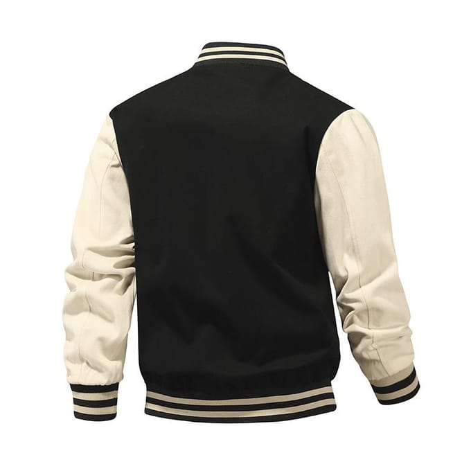 Geborduurde Top met Baseballkraag Lente en Herfst Herenjack Groot Casual Los Baseballjack S