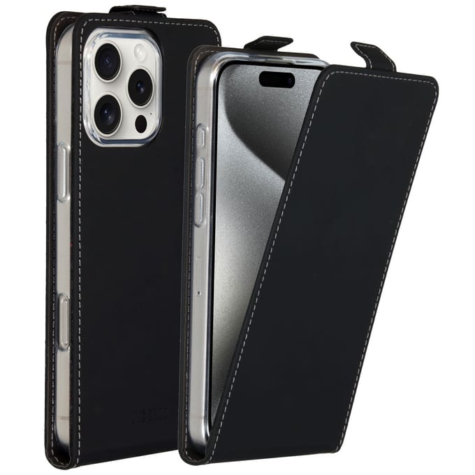 Accezz Hoesje - Geschikt voor Apple iPhone 16 Pro Max - Flipcase - Zwart