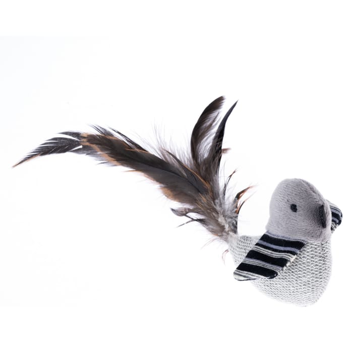 TIAKI kattenspeeltje vogel met veren