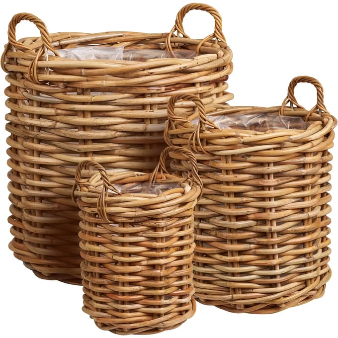 Rieten opbergmand House Nordic Burton (x3)