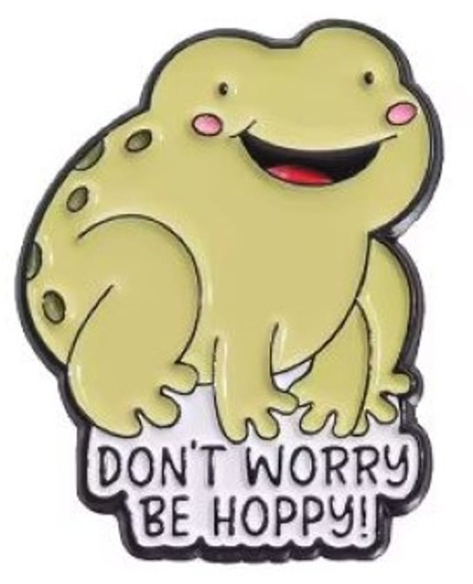 Pin Broche - enamel pin - kledingspeld - Be hoppy kikker