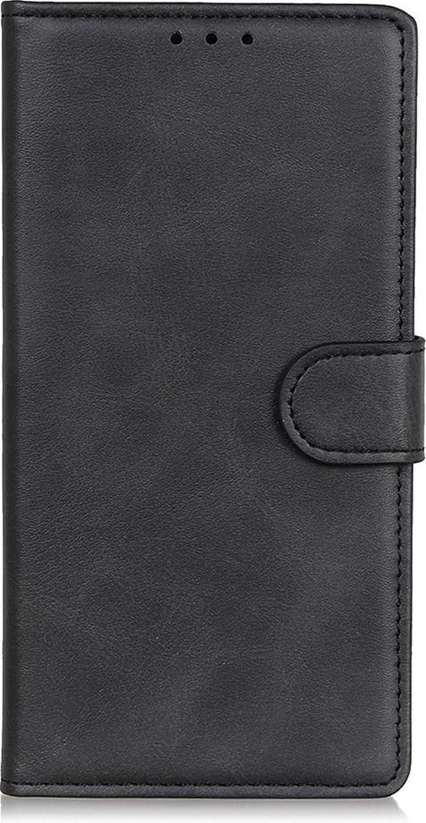 Zwart retro agenda case hoesje Oppo A54 5G / A74 5G