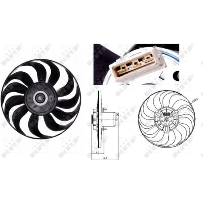 Koelventilatorwiel, motorkoeling NRF 47700