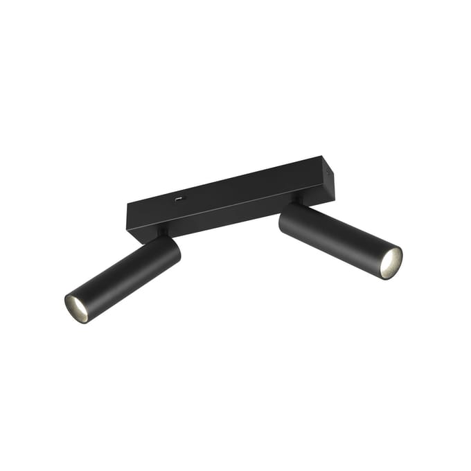 Trio Lighting Ambala LED plafondspot, 2-lamps, zwart, metaal, CCT, dimbaar