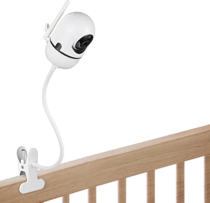 Babyfoonhouder - Camera standaard - Baby in de gaten - Flexibele arm - 30 cm - Wit