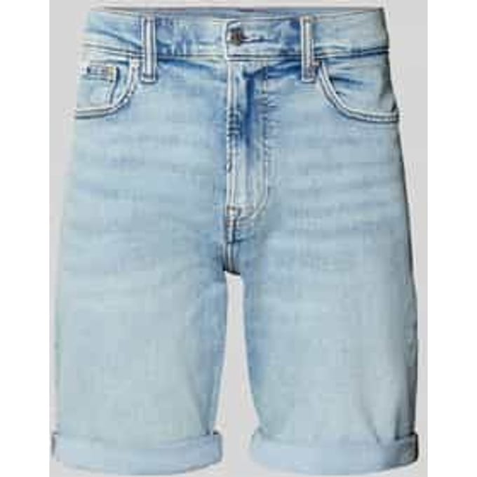 korte jeans in slim fit van katoenmix model 'ABNER'
