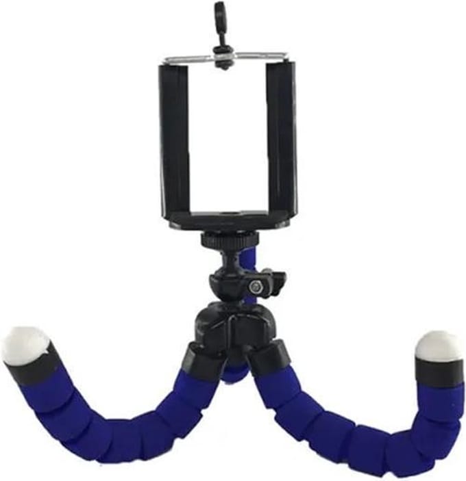 Statief Smartphone - Tripod voor Smartphone en Telefoon - 25 cm - Flexibel - Blauw