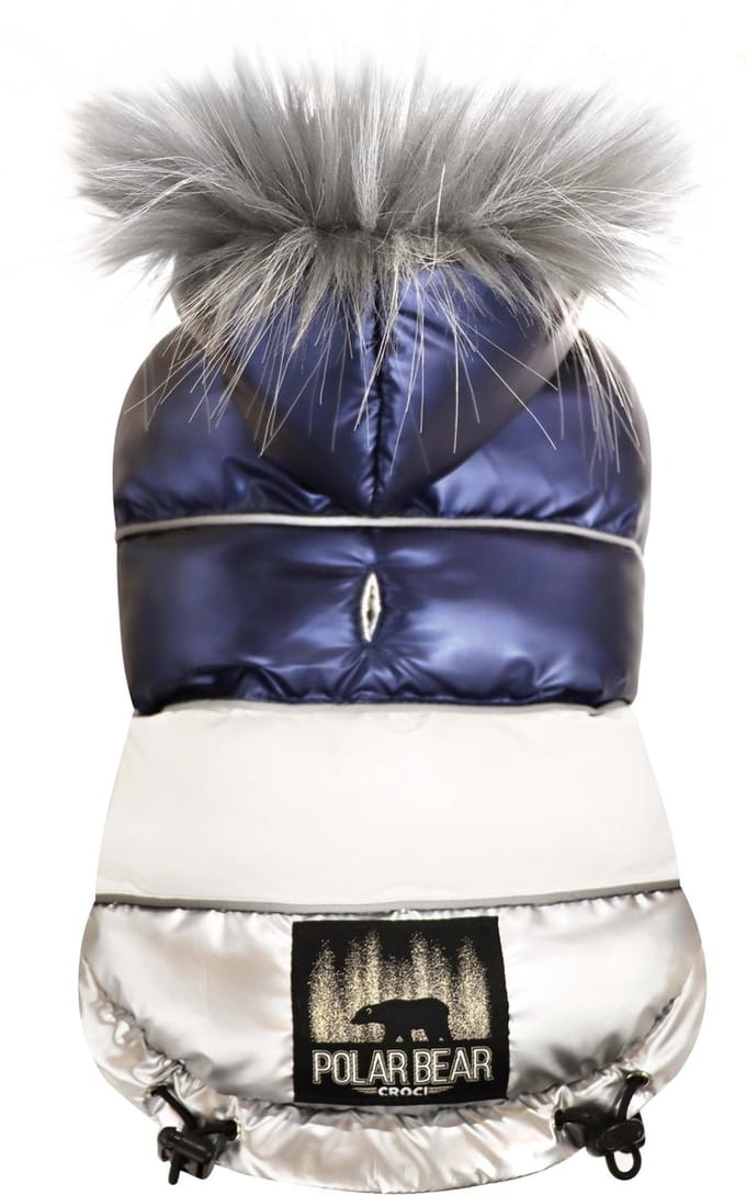 Hondenjas padded polar bear blauw