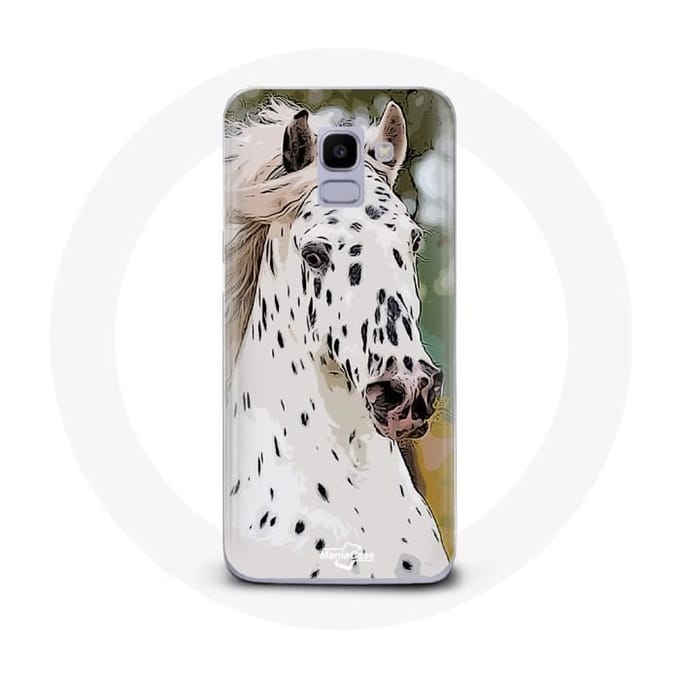 Hoesje voor Samsung Galaxy A8 2018 Appaloosa Wit Paard