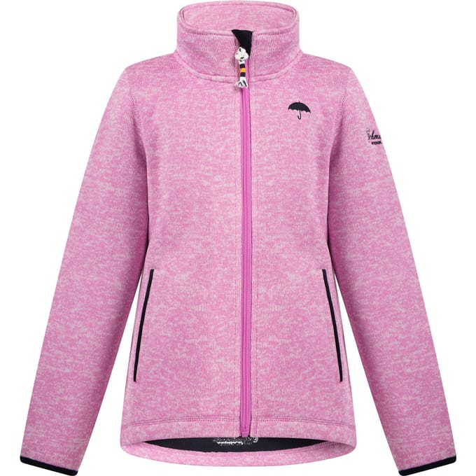 Schmuddelwedda Gebreide fleece jas Meisje Snoeproze melange-280