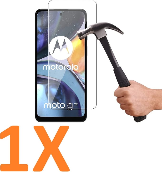 Screenprotector Glas - Tempered Glass Screen Protector Geschikt voor: Motorola Moto G22  - 1x