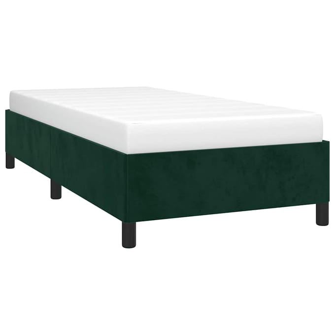 vidaXL - Bedframe - zonder - matras - 90x190 - cm - fluweel - donkergroen