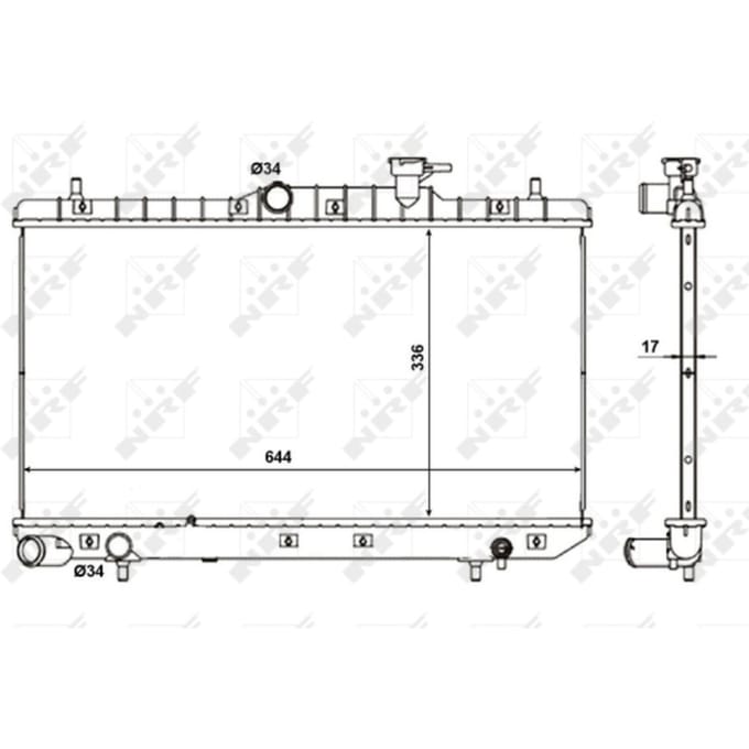 Radiator, motorkoeling NRF 56155
