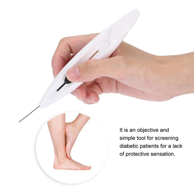 10 Gram Diabetes Test Monofilamenten Voet Reflectie Neuropathie Reflectie Screeningstool white