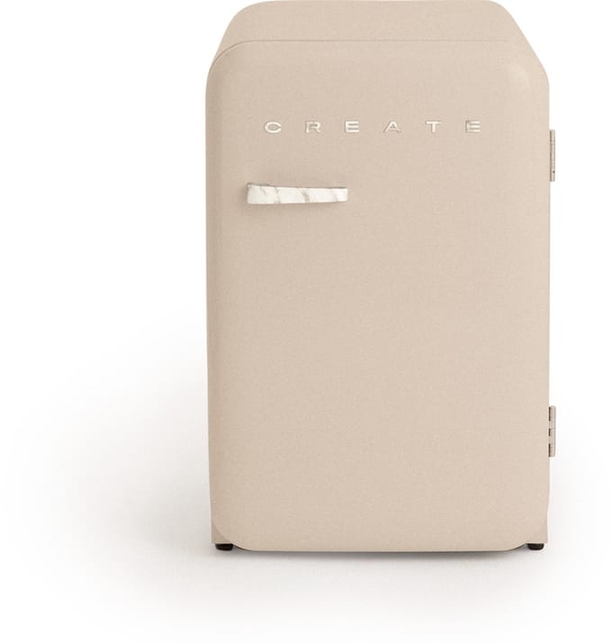 CREATE - Koelkast in retrostijl - Zand - Handvat Marmer - FRIDGE RETRO 107L