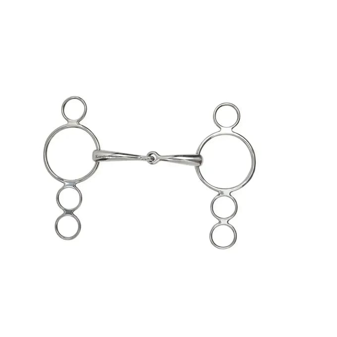 Mors voor paard met roestvrijstalen scharnierende bit JP Korsteel Snaffle Bit