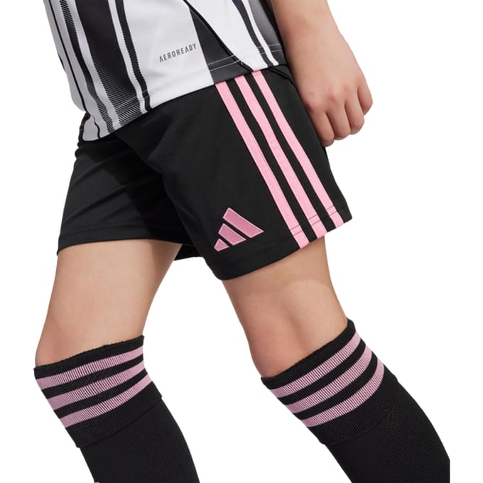 Adidas Juventus Korte Broeken Kinder - Zwart - Maat 159 - 164 CM - Poly Mesh