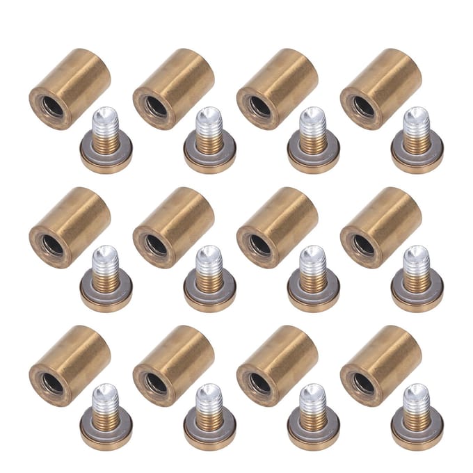 12 Stuks Afstandsschroef RVS 19x30mm Wandmontage Advertentie Bevestigingsset