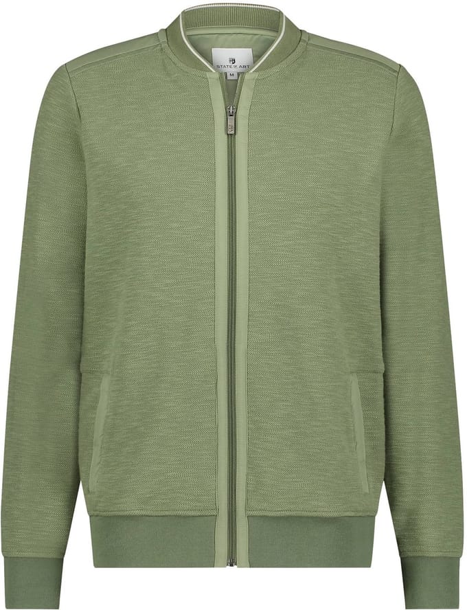 State Of Art Vest Zip Groen - Maat M - Heren