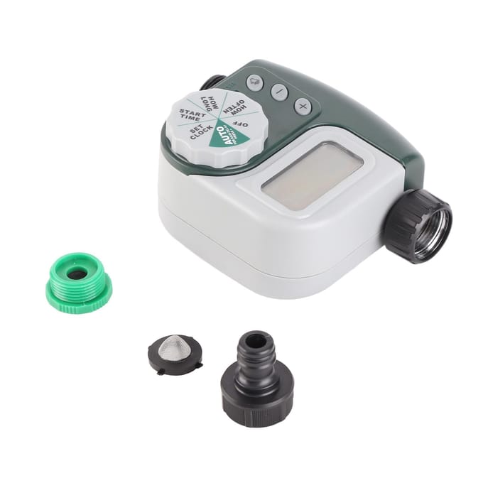 Automatische Digitale Tuinwatertimer Besproeiing Irrigatiesysteem Controller G3/4 Aansluiting white