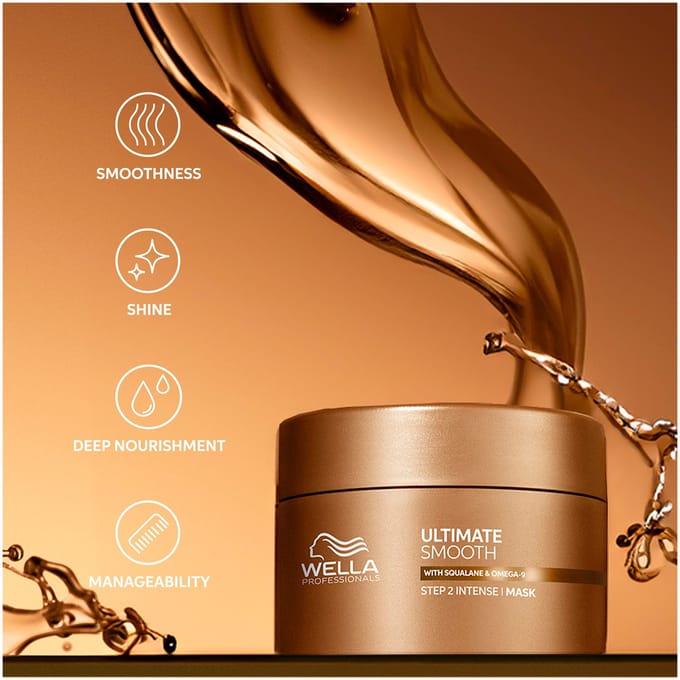 Wella Ultimate Smooth Intensief haarmasker Hydraterende haarbehandeling Dames 75 ml