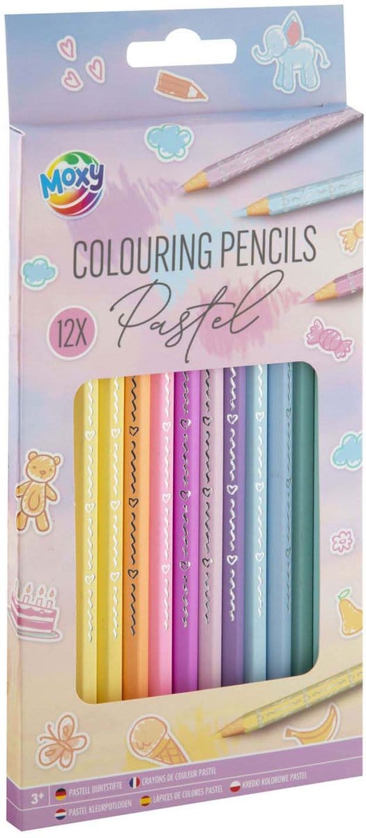 Hobby Mate Crayons 12 pcs. pastel colors
