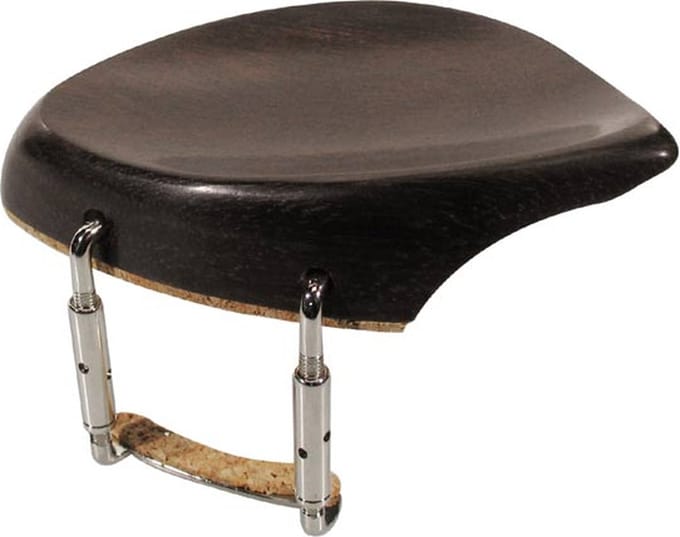 Teller CR-218E violin chinrest 'Teka'-model, ebony, made in Germany