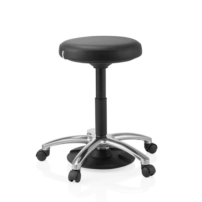 Kruk / Drehkruk / Werkstoel Operator Step Kunstleer Zwart hjh OFFICE