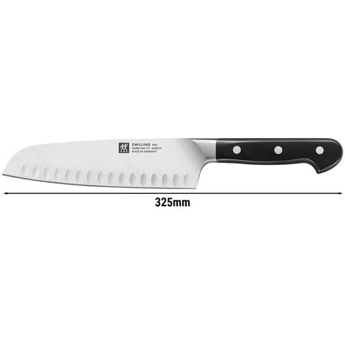 ZWILLING PRO - Santoku - met kuiltjes - Lemmet: 180mm