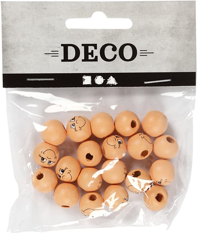 Hoofd, d: 12 mm, Hout, 20stuks