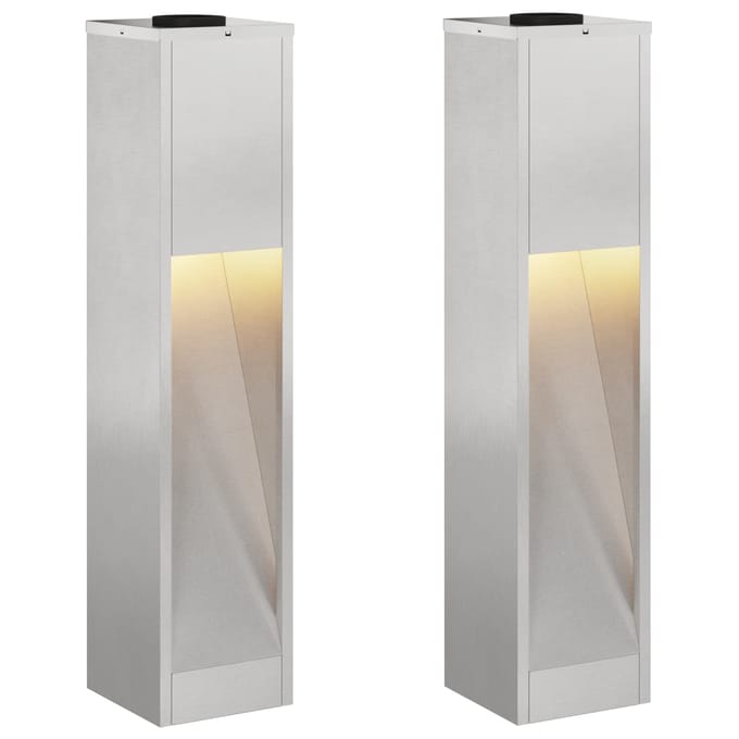vidaXL Zonne LED Padverlichting 2 st Warmwit 18 x 18 x 80 cm