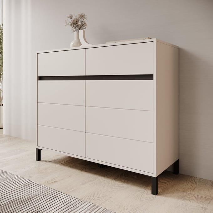 Meubella - Montellini - Dressoir - Beige - 106x40x90 cm