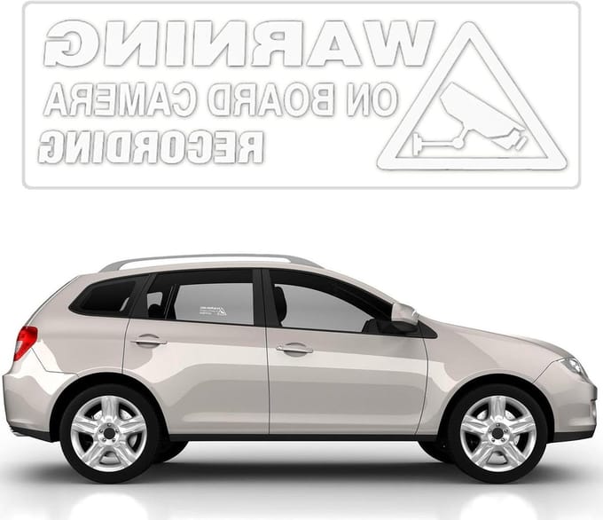 Autocamera Sticker - Beveiligingssticker Auto - Voertuig Beveiligen - Sterke Hechting - Niet Gespecificeerd - Wit