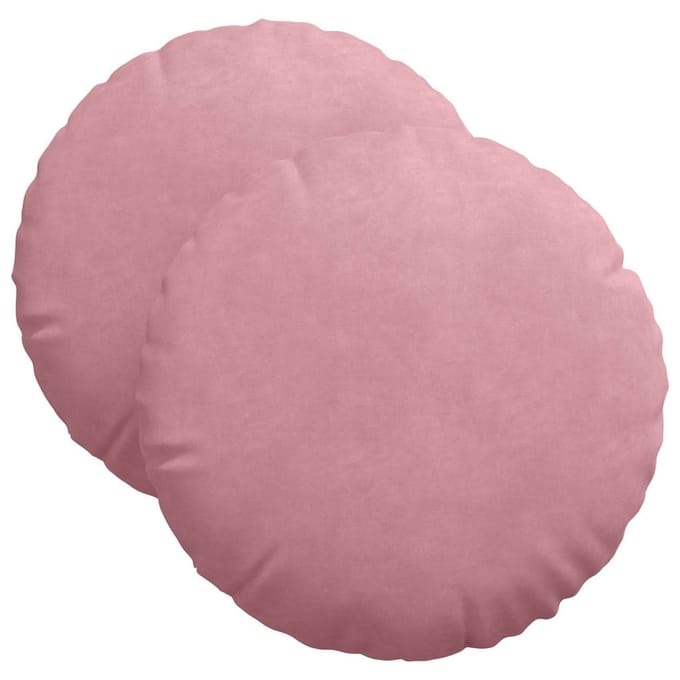 vidaXL - Zitkussens - 2 - pcs - Roze - Ø - 40 - x - 13 - cm - Fluweel