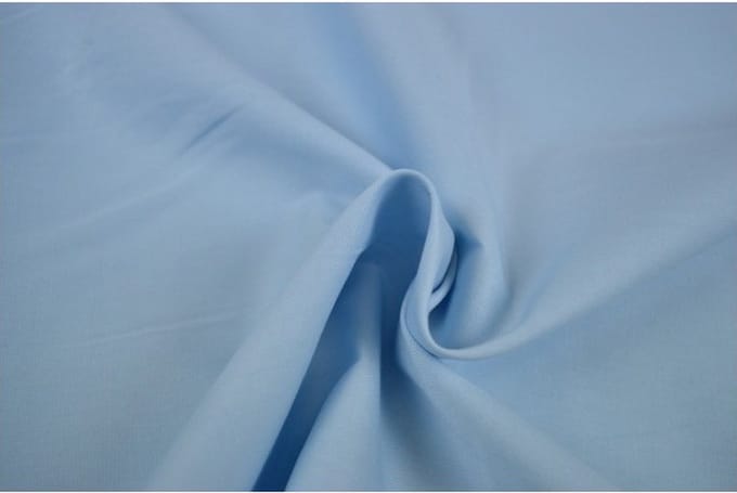 Katoen stof - Per meter - 1 meter - Poplin katoen uni - Baby blauw