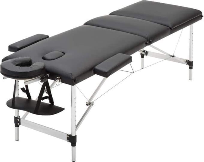 Happyment Massagetafel - Aluminium massage bed - Verstelbaar & Inklapbaar - Behandeltafel