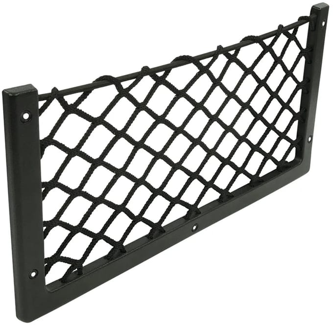 ProPlus Opbergnet Elastisch - 302x169mm - Kunststof Frame - Bagagenet - Camper Opbergnet - Zwart