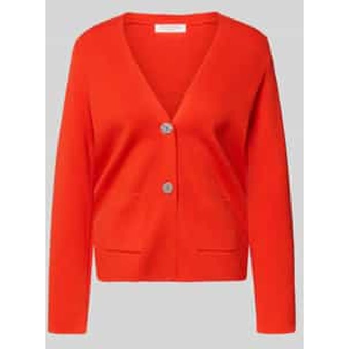 Loose fit gebreid jack met V-hals