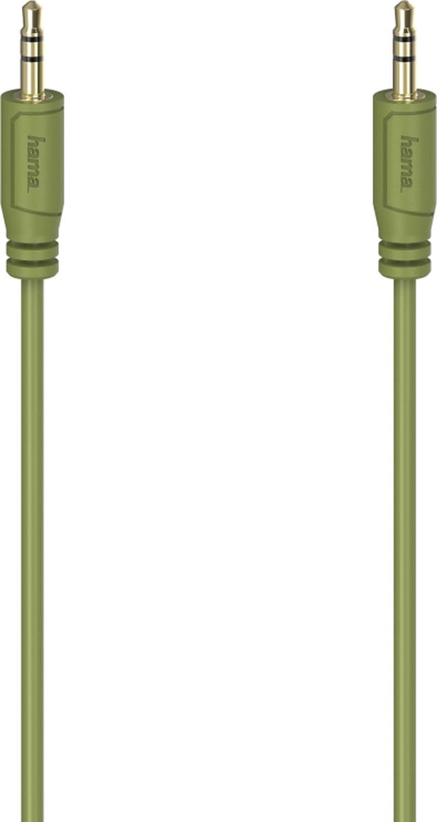 Hama Audiokabel "Flexi-Slim", 3,5-mm-jack-stekker, verguld, groen, 0,75 m